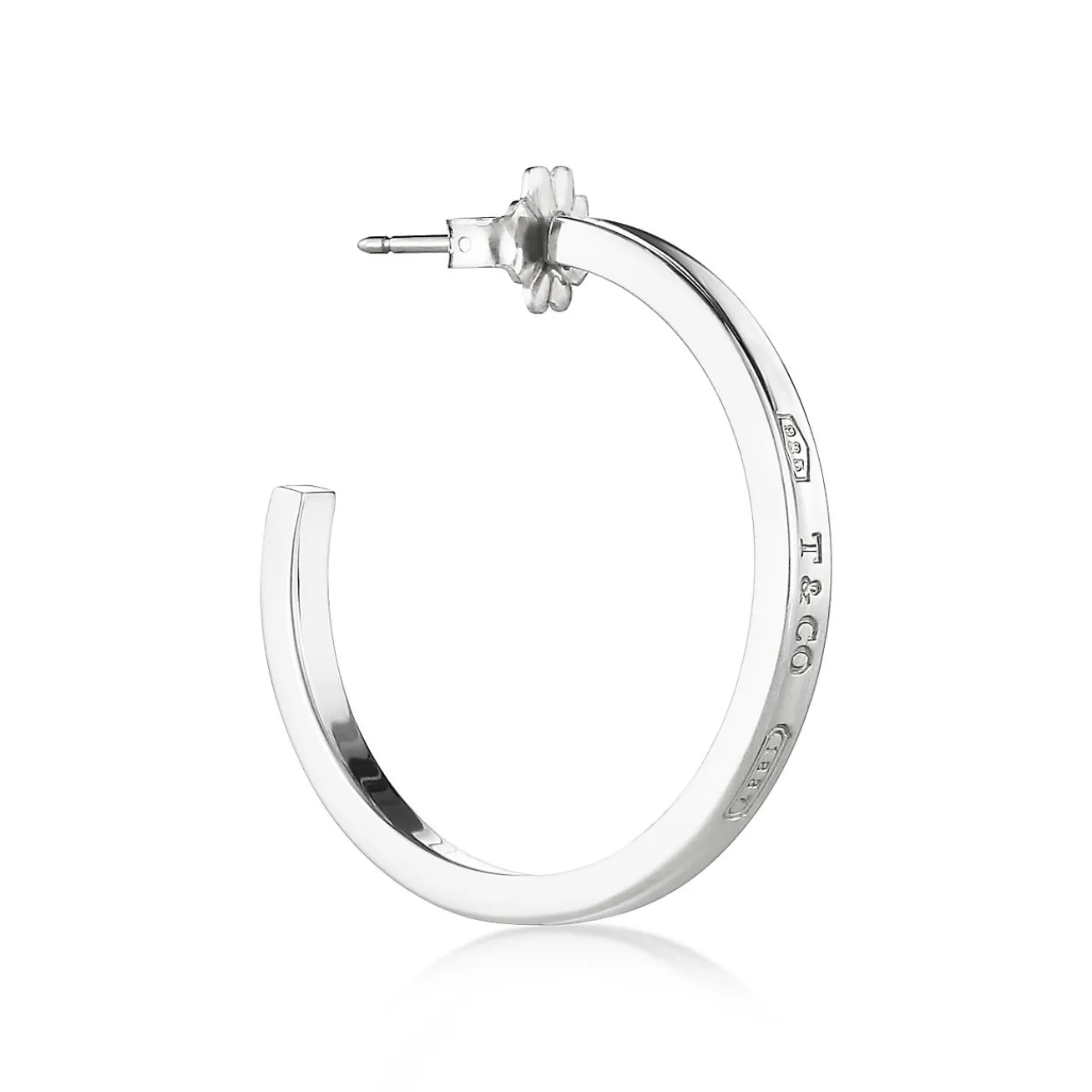 Tiffany & Co. Tiffany 1837® Hoop Earrings in Silver, Medium | ^ Earrings|Gifts for Her