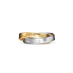 Tiffany & Co. Tiffany 1837® Interlocking Circles Ring in Yellow Gold and Sterling Silver | ^ Rings|Gifts for Her