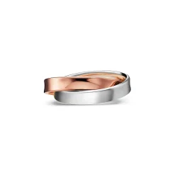 Tiffany & Co. Tiffany 1837® Interlocking Circles Ring in Rose Gold and Sterling Silver | ^ Rings|New Jewelry