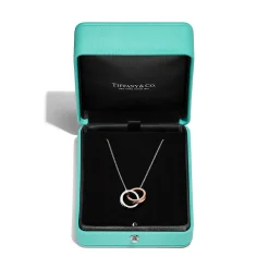 Tiffany & Co. Tiffany 1837® interlocking circles pendant in sterling silver and 18k rose gold. | ^ Necklaces & Pendants|Gifts for Her
