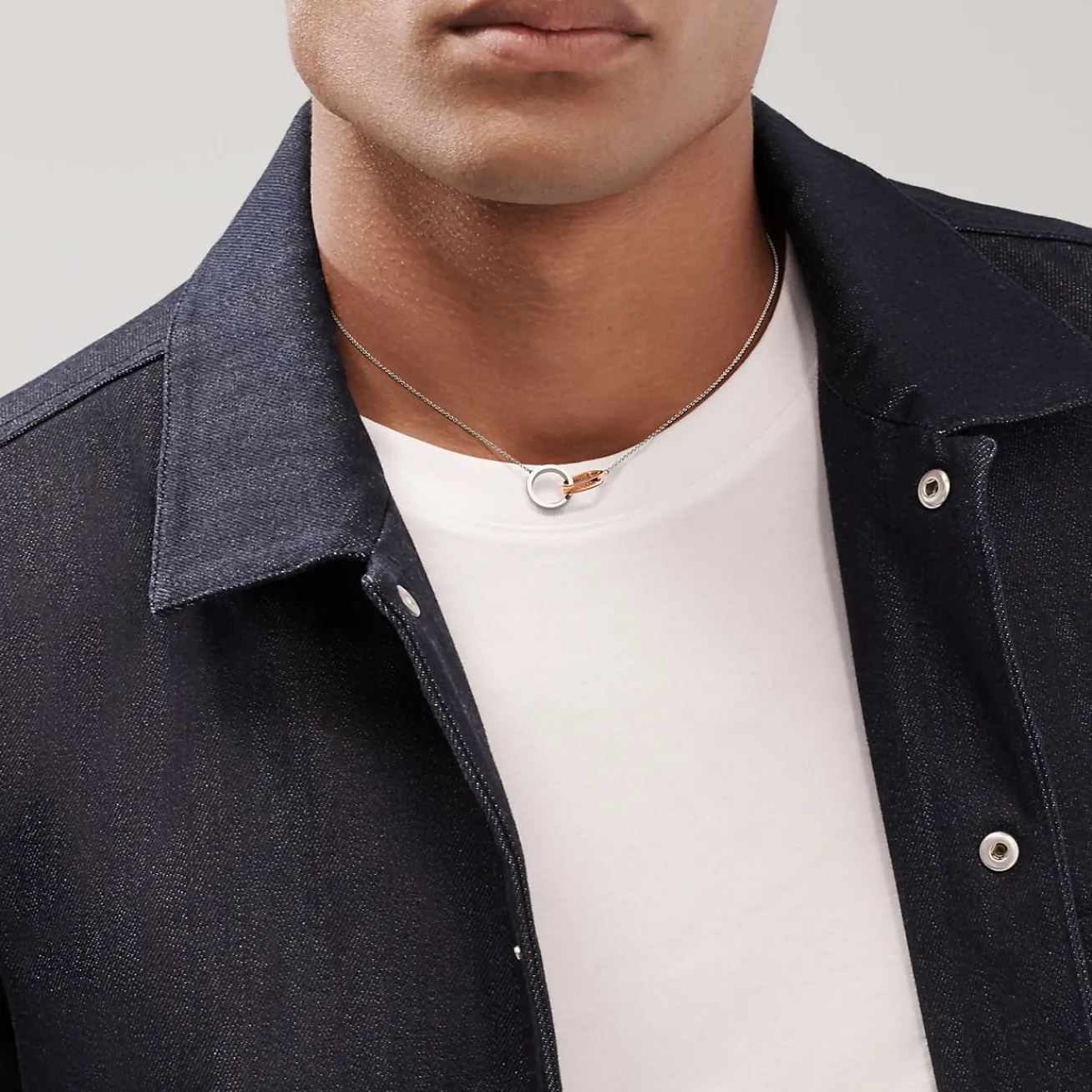 Tiffany & Co. Tiffany 1837® interlocking circles pendant in sterling silver and 18k rose gold. | ^ Necklaces & Pendants|Gifts for Her