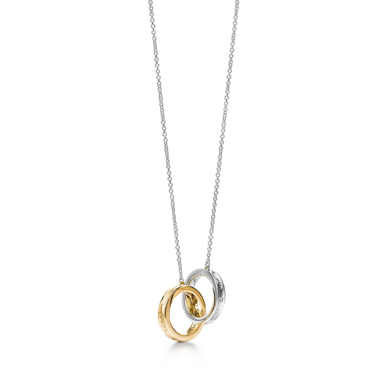 Tiffany & Co. Tiffany 1837® interlocking circles pendant in sterling silver and 18k gold. | ^ Necklaces & Pendants|Gifts for Her