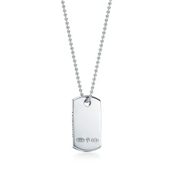 Tiffany & Co. Tiffany 1837® Makers I.D. tag pendant in sterling silver, 24". | ^ Necklaces & Pendants|Men's Jewelry