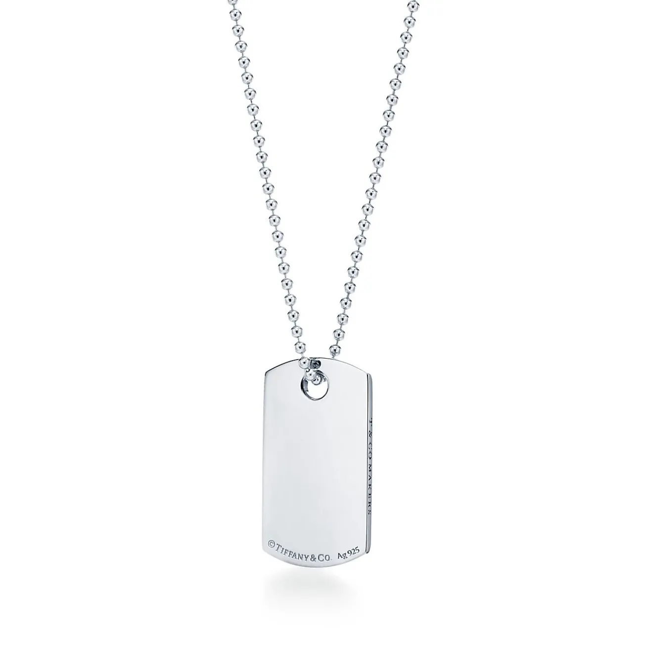 Tiffany & Co. Tiffany 1837® Makers I.D. tag pendant in sterling silver, 24". | ^ Necklaces & Pendants|Men's Jewelry
