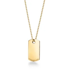 Tiffany & Co. Tiffany 1837® Makers I.D. tag pendant in 18k gold, 24". | ^ Necklaces & Pendants|Men's Jewelry