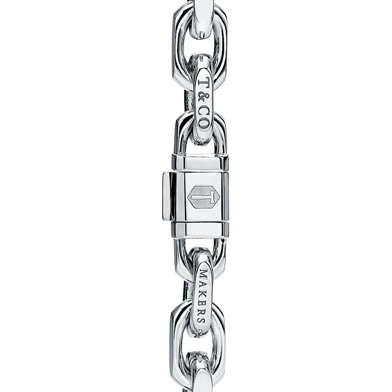 Tiffany & Co. Tiffany 1837® Makers narrow chain bracelet in sterling silver and gold, medium. | ^ Bracelets|Men's Jewelry
