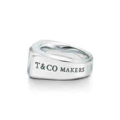 Tiffany & Co. Tiffany 1837® Makers signet ring in sterling silver, 12 mm wide. | ^ Rings|Men's Jewelry