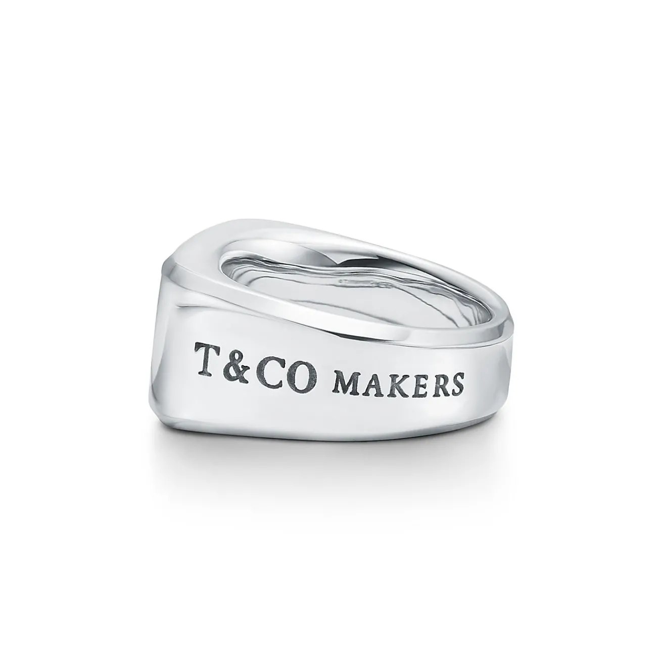 Tiffany & Co. Tiffany 1837® Makers signet ring in sterling silver, 12 mm wide. | ^ Rings|Men's Jewelry