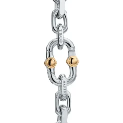 Tiffany & Co. Tiffany 1837® Makers wide chain bracelet in sterling silver and gold, medium. | ^ Bracelets|Men's Jewelry