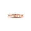 Tiffany & Co. Tiffany 1837® Ring in Rose Gold with Diamonds, Narrow | ^ Rings|Men's Jewelry