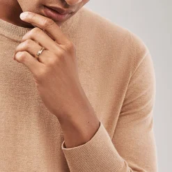 Tiffany & Co. Tiffany 1837® Ring in Rose Gold with Diamonds, Narrow | ^ Rings|Men's Jewelry