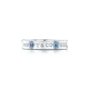Tiffany & Co. Tiffany 1837® Ring in Silver with Sapphires, Narrow | ^ Rings|Sterling Silver Jewelry