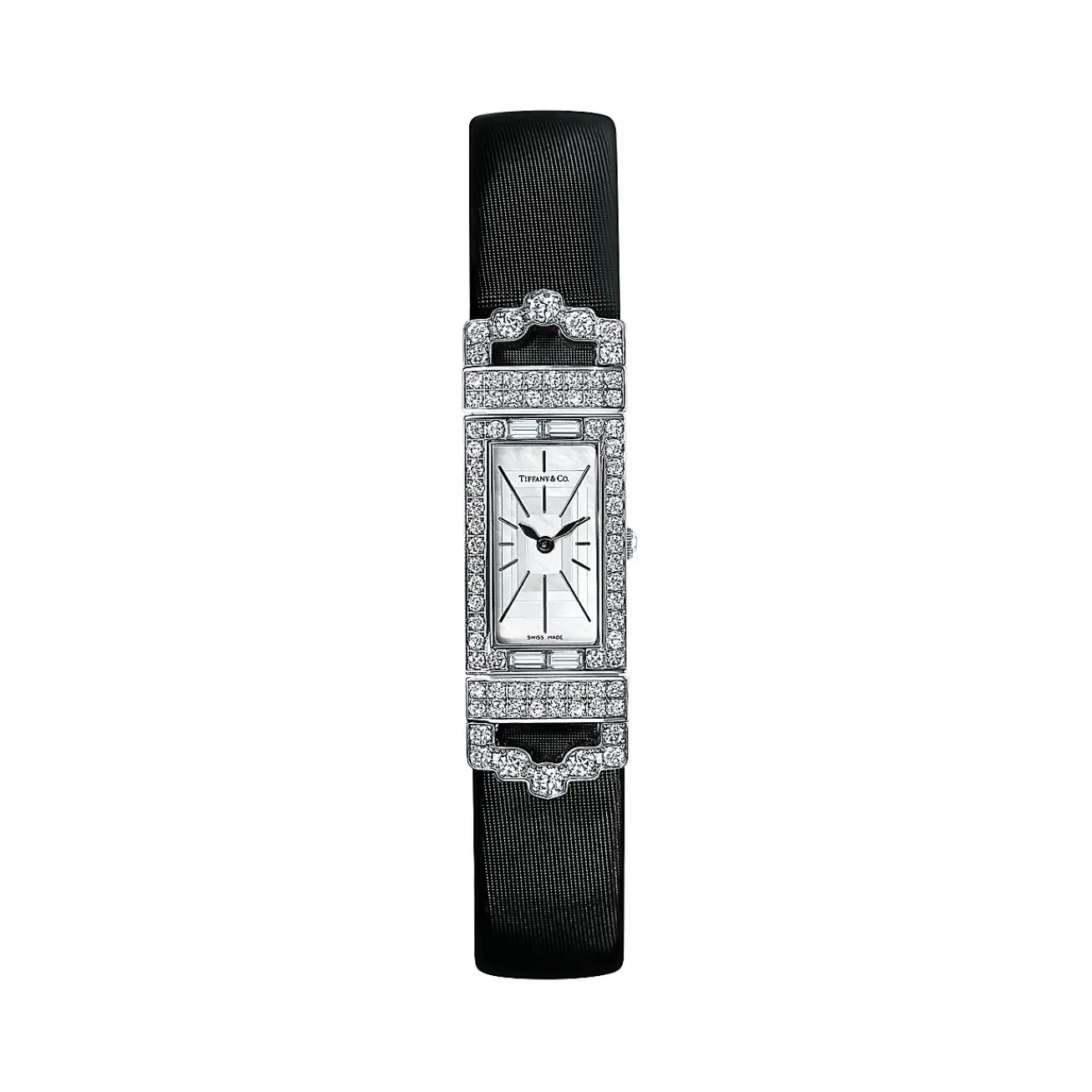 Tiffany & Co. Tiffany Art Deco 2-Hand 15.8 x 49 mm women's watch in white gold with diamonds. | ^Women Fine Watches|Women’s Watches