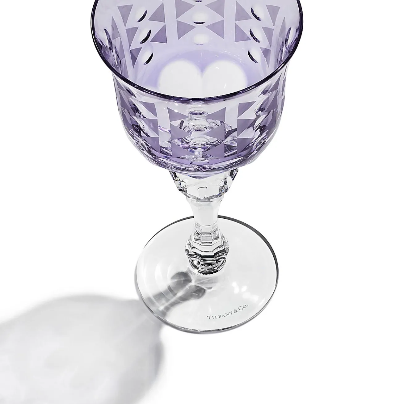 Tiffany & Co. Tiffany Berries White Wine Glass in Amethyst Purple Lead Crystal | ^ Glassware & Barware|Bar & Drinkware