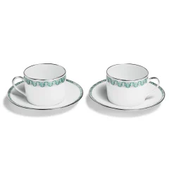 Tiffany & Co. Tiffany Blue Tiffany T True Cup and Saucer Set of Two, with Platinum Rims | ^ The Home|Housewarming Gifts