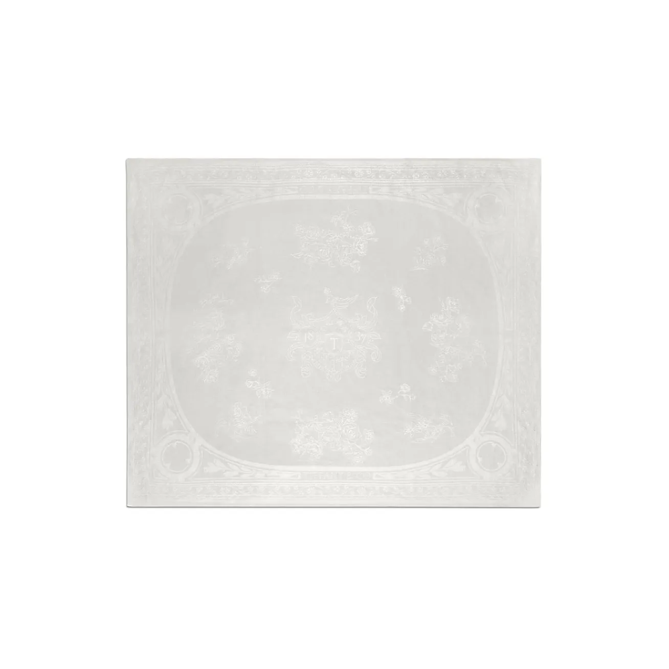 Tiffany & Co. Tiffany Crest Napkin in Embroidered White Linen | ^ Decor|Table Linens