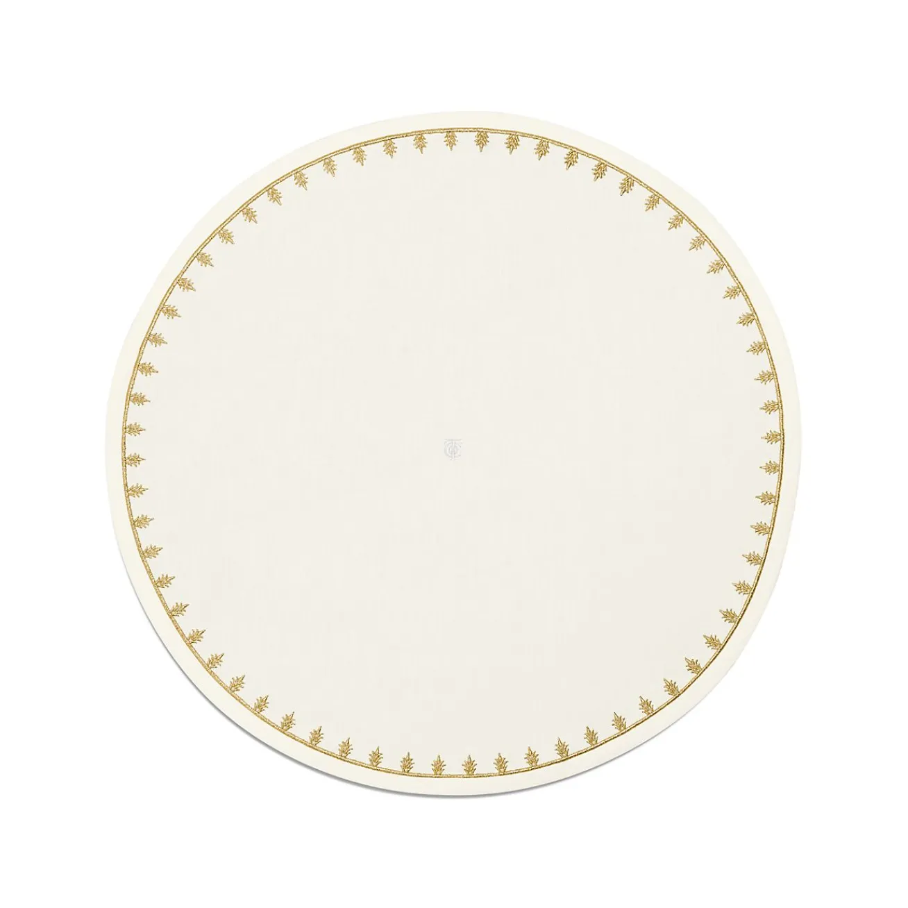 Tiffany & Co. Tiffany Crest Place Mat in Embroidered White Linen | ^ Decor|Table Linens