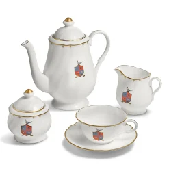 Tiffany & Co. Tiffany Crest Teacups Set of Two, in Bone China | ^ The Couple|Tableware