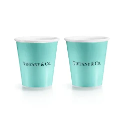 Tiffany & Co. Tiffany Cups Tiffany Coffee Cups in Bone China, Set of Two | ^ The Home|Housewarming Gifts