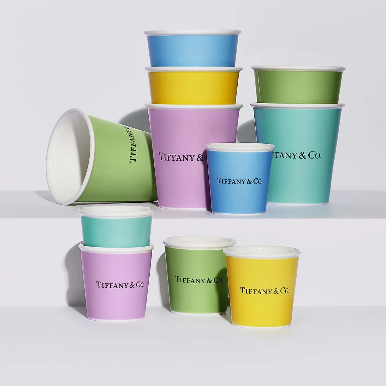 Tiffany & Co. Tiffany Cups Tiffany Coffee Cups in Bone China, Set of Five | ^ The Home|Housewarming Gifts
