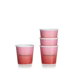 Tiffany & Co. Tiffany Cups Tiffany Espresso Cups in Infinity Ruby Bone China, Set of Four | ^ Tableware|Coffee & Tea