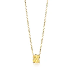 Tiffany & Co. Tiffany Cushion-Cut Yellow Diamond Pendant | ^ Necklaces & Pendants|Gold Jewelry