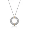 Tiffany & Co. Tiffany Edge Circle Pendant in Platinum and Yellow Gold with Diamonds, Large | ^ Necklaces & Pendants|Gold Jewelry
