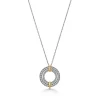 Tiffany & Co. Tiffany Edge Circle Pendant in Platinum and Yellow Gold with Diamonds, Small | ^ Necklaces & Pendants|Gold Jewelry