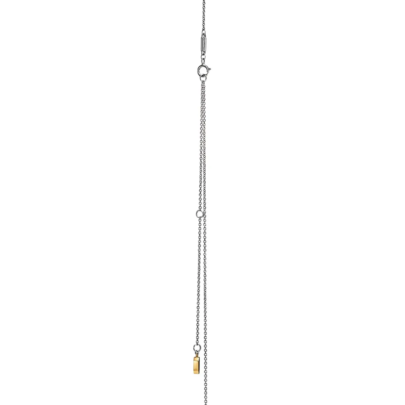 Tiffany & Co. Tiffany Edge Circle Pendant in Platinum and Yellow Gold with Diamonds, Small | ^ Necklaces & Pendants|Gold Jewelry