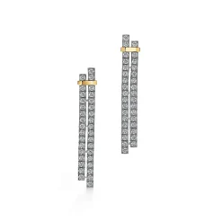 Tiffany & Co. Tiffany Edge Drop Earrings in Platinum and Yellow Gold with Diamonds | ^ Earrings|Gold Jewelry