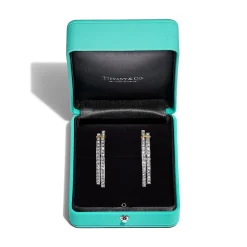 Tiffany & Co. Tiffany Edge Drop Earrings in Platinum and Yellow Gold with Diamonds | ^ Earrings|Gold Jewelry