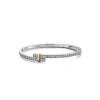 Tiffany & Co. Tiffany Edge Hinged Bypass Bangle in Platinum and Yellow Gold with Diamonds | ^ Bracelets|Gold Jewelry
