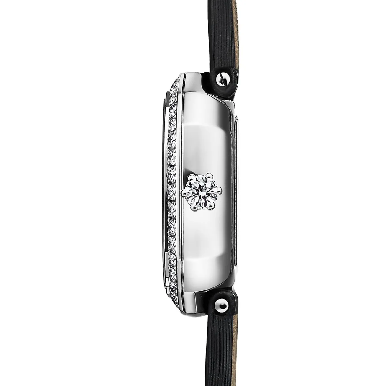 Tiffany & Co. Tiffany Eternity 28 MM Cushion-shaped Watch in White Gold with Diamonds | ^Women Fine Watches|Women’s Watches
