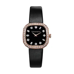 Tiffany & Co. Tiffany Eternity 28 MM Cushion-shaped Watch in Rose Gold with Diamonds | ^Women Fine Watches|Women’s Watches