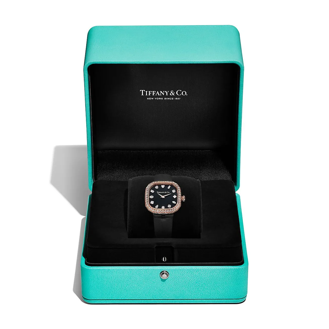 Tiffany & Co. Tiffany Eternity 28 MM Cushion-shaped Watch in Rose Gold with Diamonds | ^Women Fine Watches|Women’s Watches