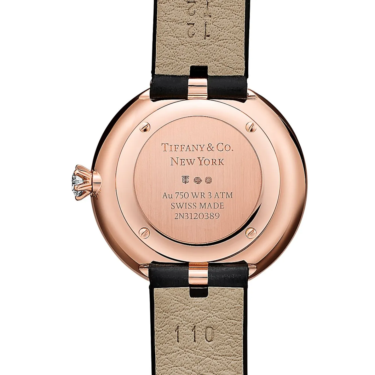Tiffany & Co. Tiffany Eternity 28 MM Round Watch in Rose Gold with a Rubellite and Diamonds | ^Women Fine Watches|Women’s Watches