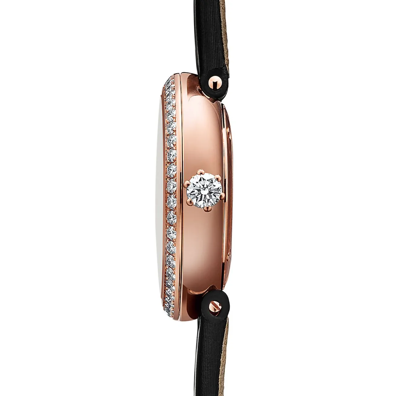 Tiffany & Co. Tiffany Eternity 28 MM Round Watch in Rose Gold with a Rubellite and Diamonds | ^Women Fine Watches|Women’s Watches