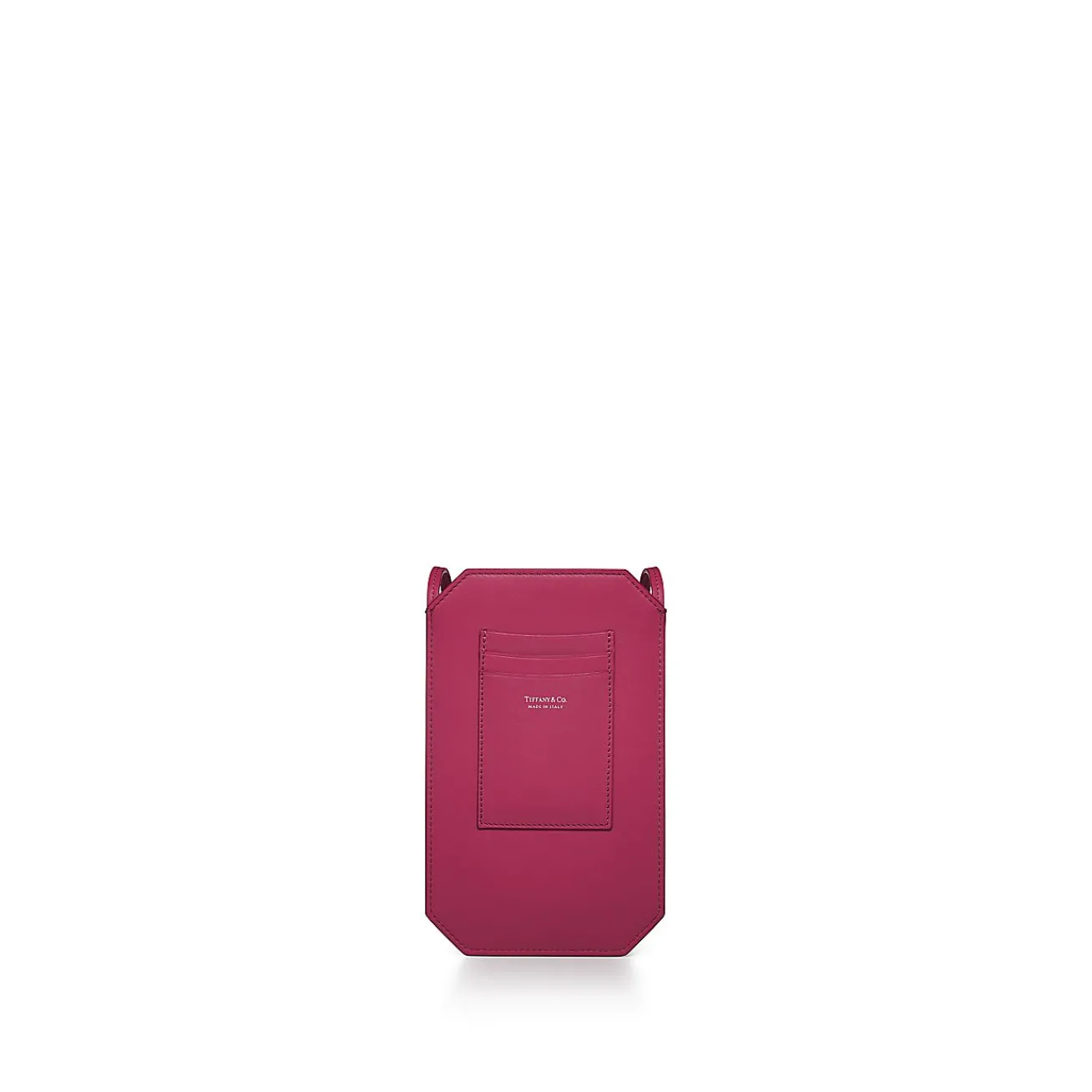 Tiffany & Co. Tiffany Facets Crossbody Phone Case in Fuchsia Red Intarsia Leather | ^Women Small Leather Goods|Women's Accessories