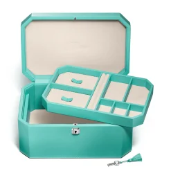 Tiffany & Co. Tiffany Facets Extra Large Jewelry Box in Tiffany Blue® Leather | ^ Tiffany Blue® Gifts|Business Gifts