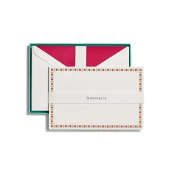 Tiffany & Co. Tiffany Facets Notecards Set of 12, in Cerise | ^ Stationery, Games & Unique Objects|Games & Novelties