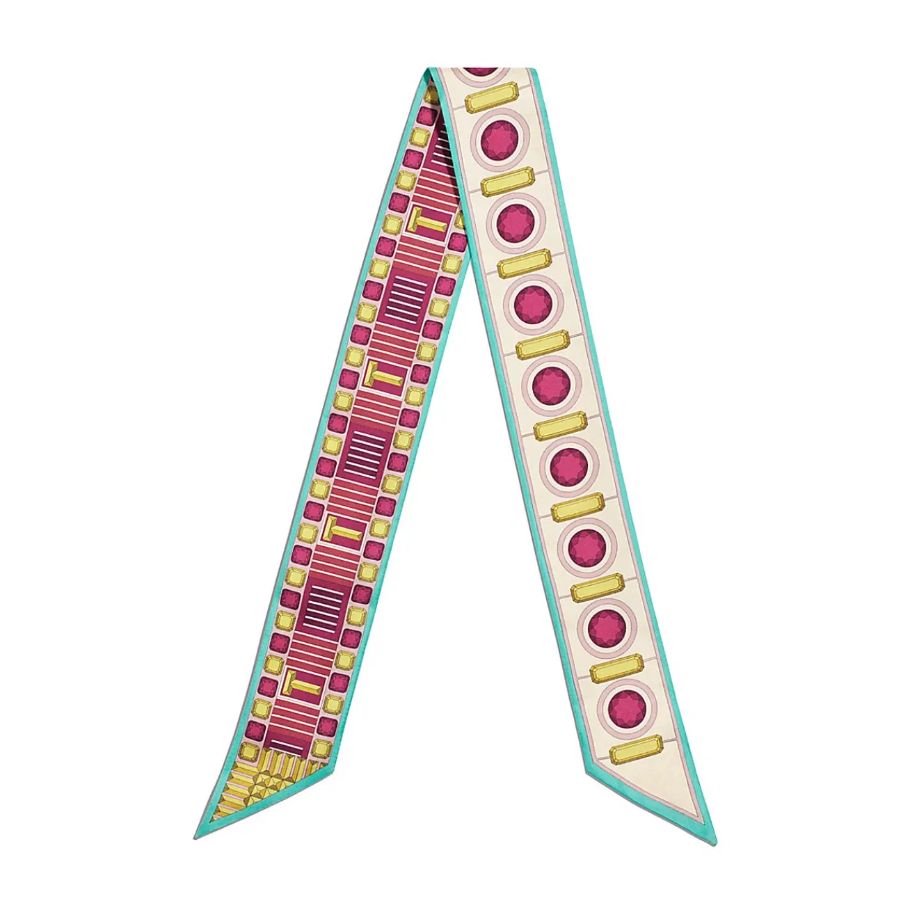 Tiffany & Co. Tiffany Facets Ribbon Scarf in Fuchsia Silk | ^Women Scarves & Stoles|Women's Accessories