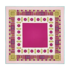 Tiffany & Co. Tiffany Facets Square Scarf in Fuchsia Silk | ^Women Scarves & Stoles|Women's Accessories