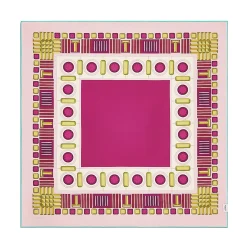 Tiffany & Co. Tiffany Facets Square Scarf in Fuchsia Silk | ^Women Scarves & Stoles|Women's Accessories