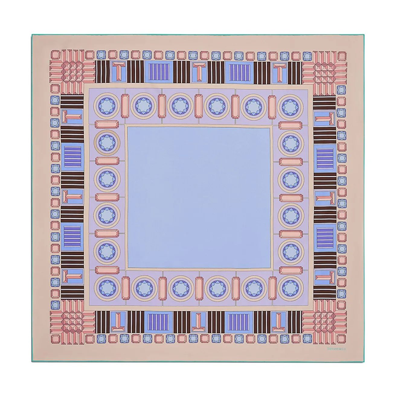 Tiffany & Co. Tiffany Facets Square Scarf in Lavender Silk | ^Women Scarves & Stoles|Women's Accessories