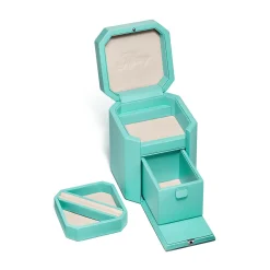 Tiffany & Co. Tiffany Facets Tall Jewelry Box in Tiffany Blue® Leather | ^ Tiffany Blue® Gifts|Business Gifts