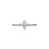 Tiffany & Co. Tiffany Fleur de Lis band ring in platinum with diamonds, extra mini. | ^ Rings|Platinum Jewelry