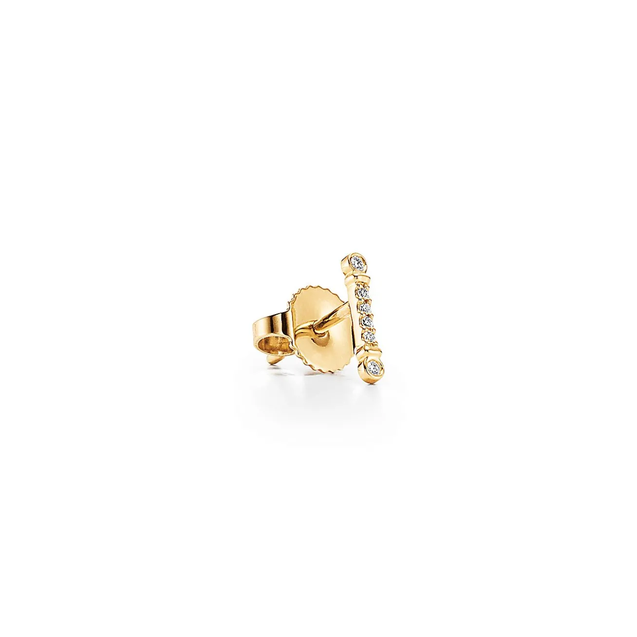 Tiffany & Co. Tiffany Fleur de Lis key bar earrings in 18k gold with diamonds. | ^ Earrings|Gifts for Her