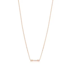 Tiffany & Co. Tiffany Fleur de Lis key bar pendant in 18k rose gold with diamonds. | ^ Necklaces & Pendants|Dainty Jewelry