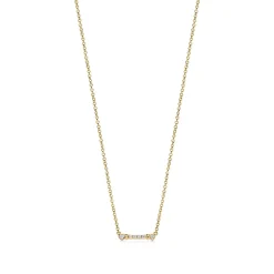 Tiffany & Co. Tiffany Fleur de Lis key bar pendant in 18k gold with diamonds. | ^ Necklaces & Pendants|Gold Jewelry
