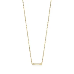 Tiffany & Co. Tiffany Fleur de Lis key bar pendant in 18k gold with diamonds. | ^ Necklaces & Pendants|Gold Jewelry